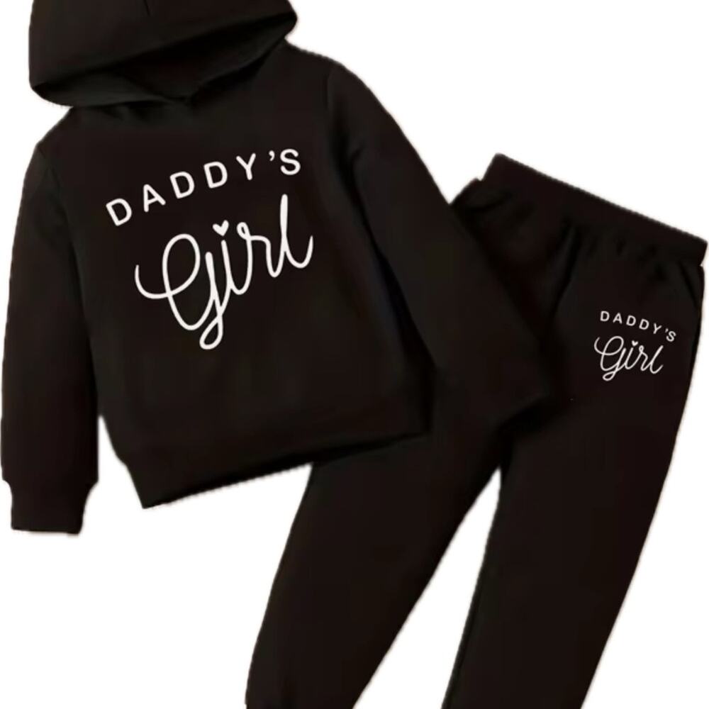 New Toddler’s Hoodie and Sweatpants Set with 'Daddy's Girl' Print 18-24 months